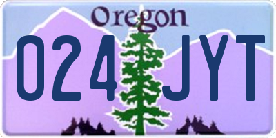 OR license plate 024JYT