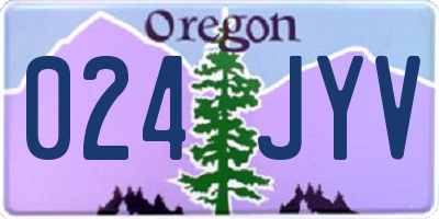 OR license plate 024JYV