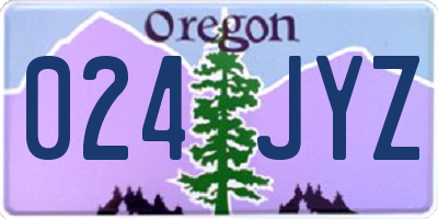 OR license plate 024JYZ