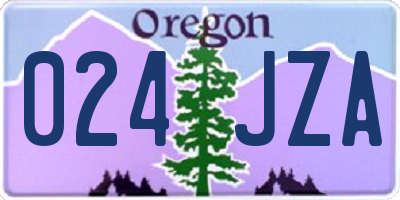 OR license plate 024JZA