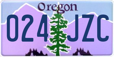 OR license plate 024JZC
