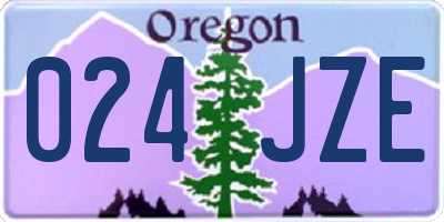 OR license plate 024JZE