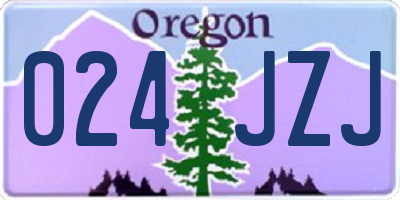 OR license plate 024JZJ