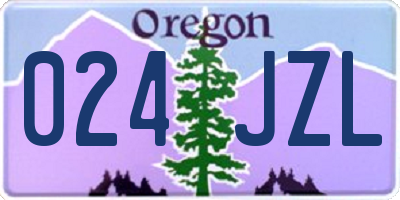 OR license plate 024JZL