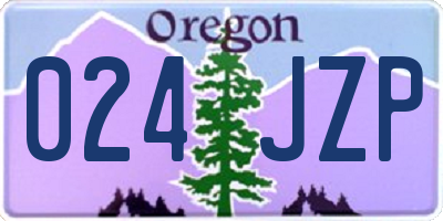 OR license plate 024JZP