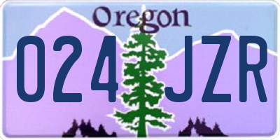 OR license plate 024JZR