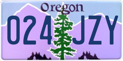 OR license plate 024JZY