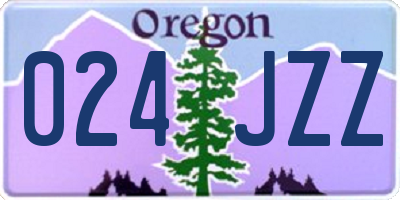 OR license plate 024JZZ