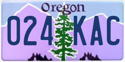 OR license plate 024KAC