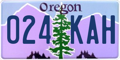 OR license plate 024KAH