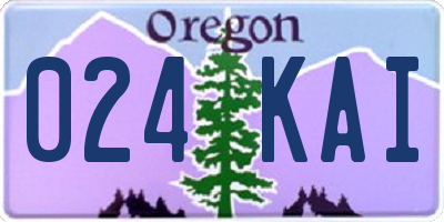 OR license plate 024KAI