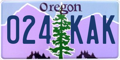 OR license plate 024KAK