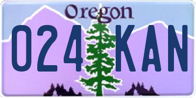 OR license plate 024KAN