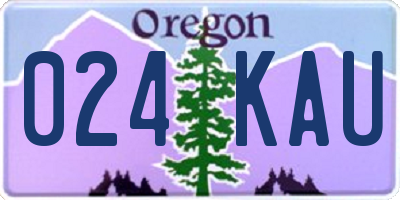 OR license plate 024KAU