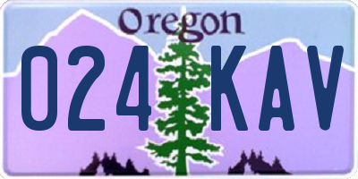 OR license plate 024KAV