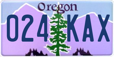 OR license plate 024KAX