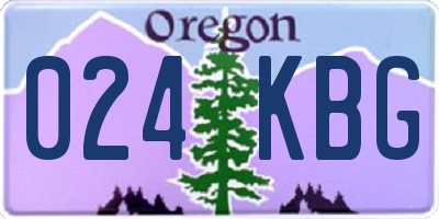 OR license plate 024KBG