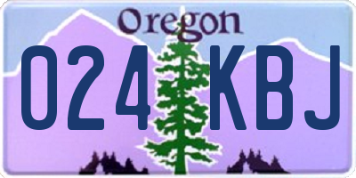 OR license plate 024KBJ