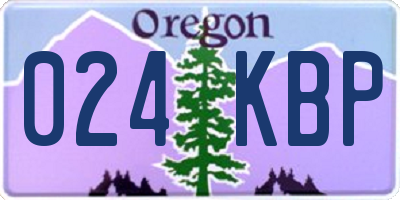 OR license plate 024KBP