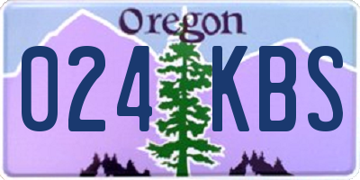 OR license plate 024KBS