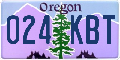 OR license plate 024KBT