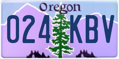 OR license plate 024KBV