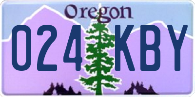 OR license plate 024KBY