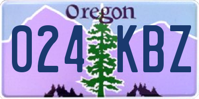 OR license plate 024KBZ