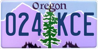 OR license plate 024KCE