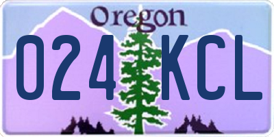 OR license plate 024KCL