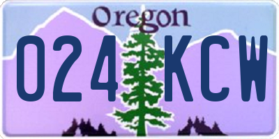 OR license plate 024KCW