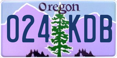 OR license plate 024KDB