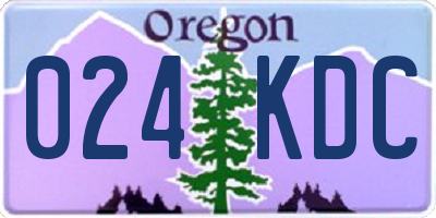 OR license plate 024KDC