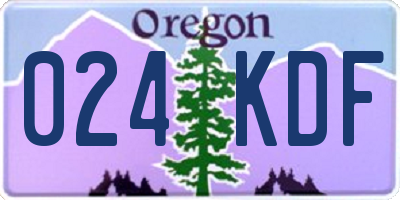 OR license plate 024KDF