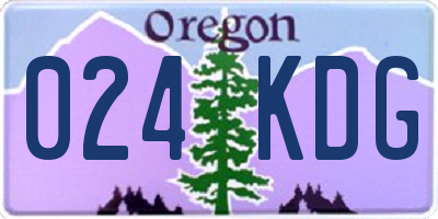 OR license plate 024KDG