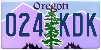 OR license plate 024KDK