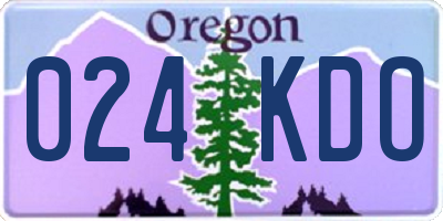 OR license plate 024KDO