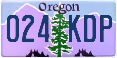 OR license plate 024KDP