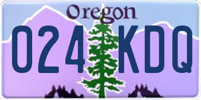 OR license plate 024KDQ