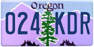 OR license plate 024KDR