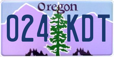 OR license plate 024KDT