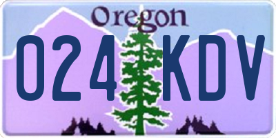 OR license plate 024KDV