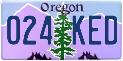 OR license plate 024KED