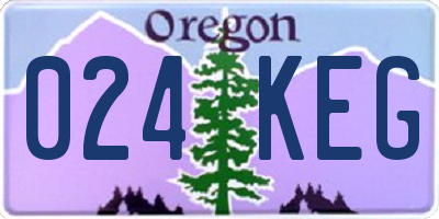OR license plate 024KEG