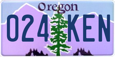 OR license plate 024KEN