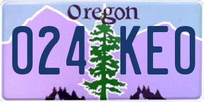OR license plate 024KEO