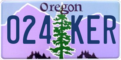 OR license plate 024KER