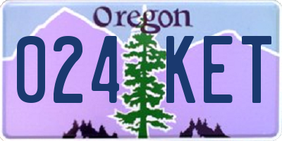 OR license plate 024KET