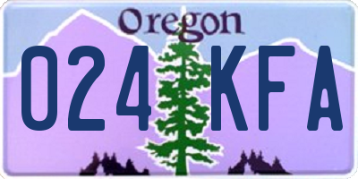 OR license plate 024KFA