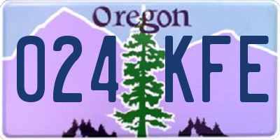 OR license plate 024KFE